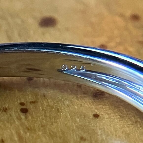 Glacier Sky Blue Topaz Sterling Silver Ring Size 8.75 - Picture 6 of 10